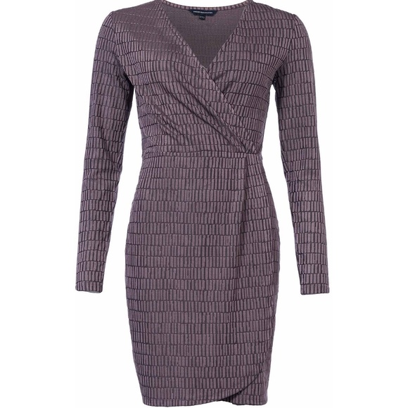 French Connection Jacquard Wrap Dress 💜 - Picture 4 of 8
